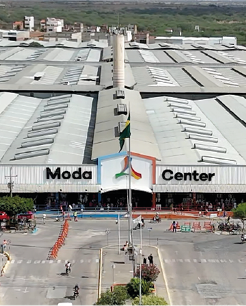 Foto aérea do Moda Center Mobile