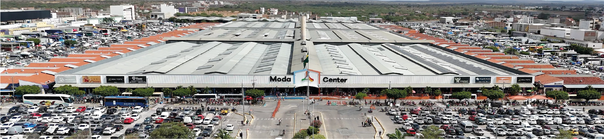 Foto aérea do Moda Center
